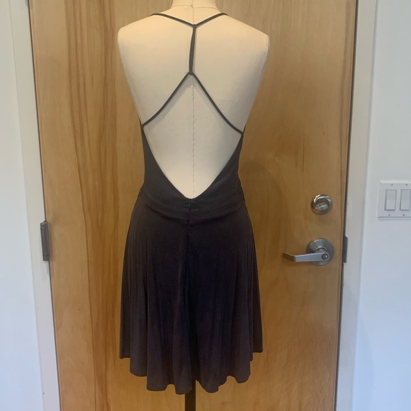 Flowy/flirty - charcoal mini dress - Picture 2 of 5